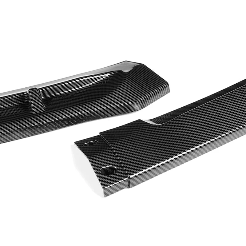 For 2016-17 Honda Accord Sedan Painted Carbon Look STP-Style 3-Piece Front Bumper Body Spoiler Splitter Lip Kit + FREE GIFT - Image 9