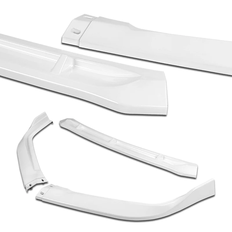 For 2016-17 Honda Accord Sedan Painted White STP-Style 3-Piece Front Bumper Body Spoiler Splitter Lip Kit - Image 5
