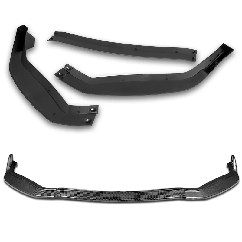 For 2016-2019 Lexus GS-Series Carbon Look V2-Style  3 Pcs Front Bumper Body Spoiler Lip - Image 4