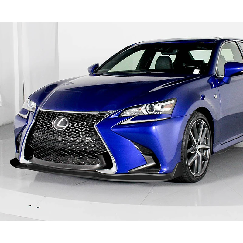 For 2016-2019 Lexus GS-Series Matt Black V2-Style 3 Pcs Front Bumper Body Spoiler Lip - Image 5