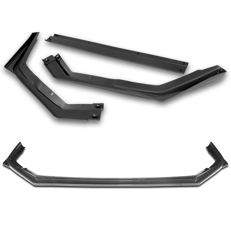 For 2017-2019 Subaru Impreza ST-Style Carbon Look Front Bumper Splitter Spoiler Lip 3PCS - Image 4