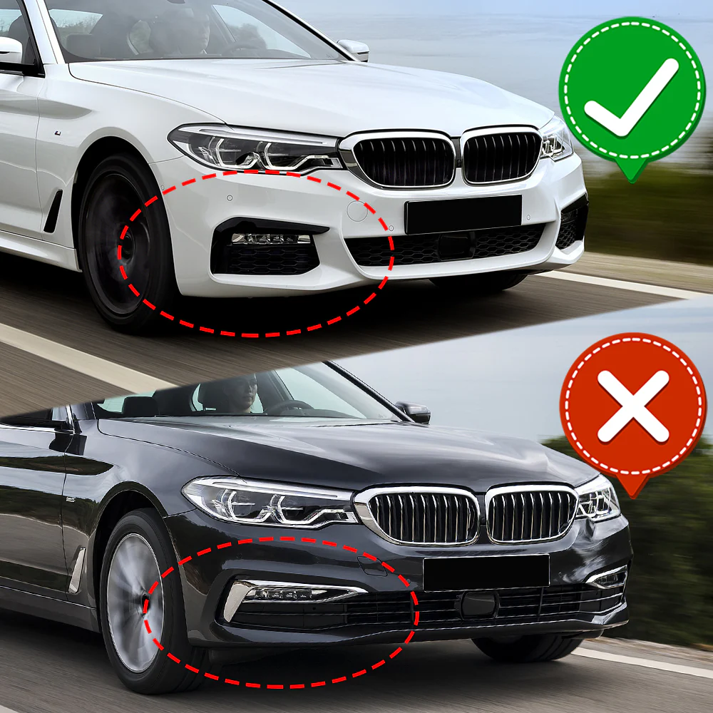 For 2017-2020 BMW 5-Series G30 M-Sport Matte Black Front Bumper Splitter Spoiler Lip 3PCS - Image 6