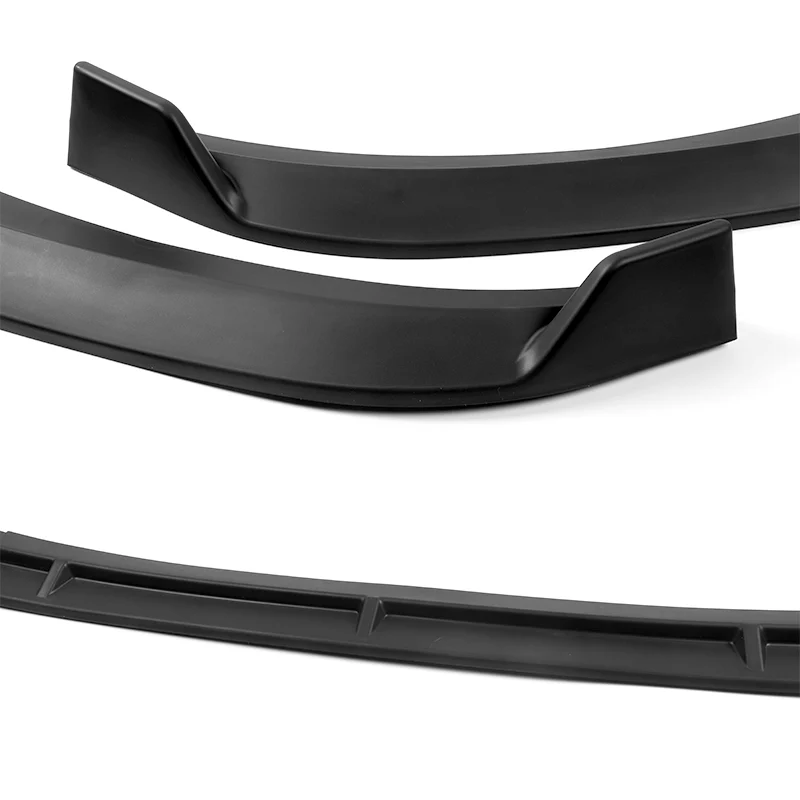 For 2017-2022 Hyundai IONIQ STP-Style Matte Black 3-Piece Front Bumper Body Spoiler Splitter Lip Kit - Image 5