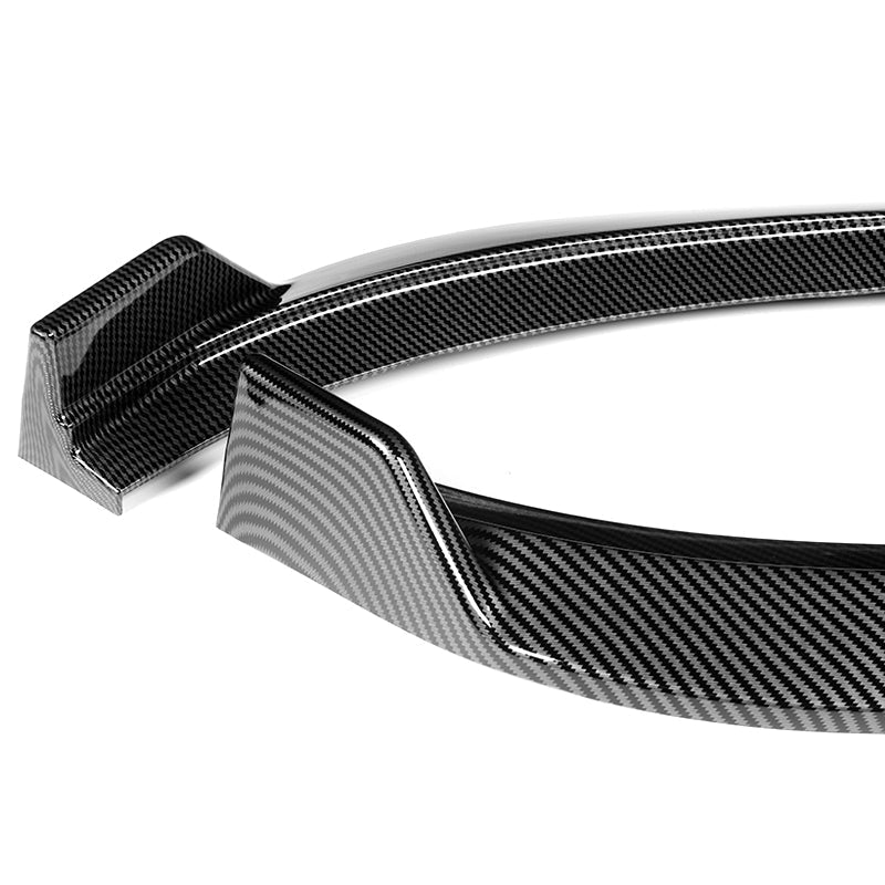 For 2017-2022 Hyundai IONIQ STP-Style Real Carbon Fiber 3-Piece Front Bumper Body Spoiler Splitter Lip Kit with Windshield Banner Combo - Image 2