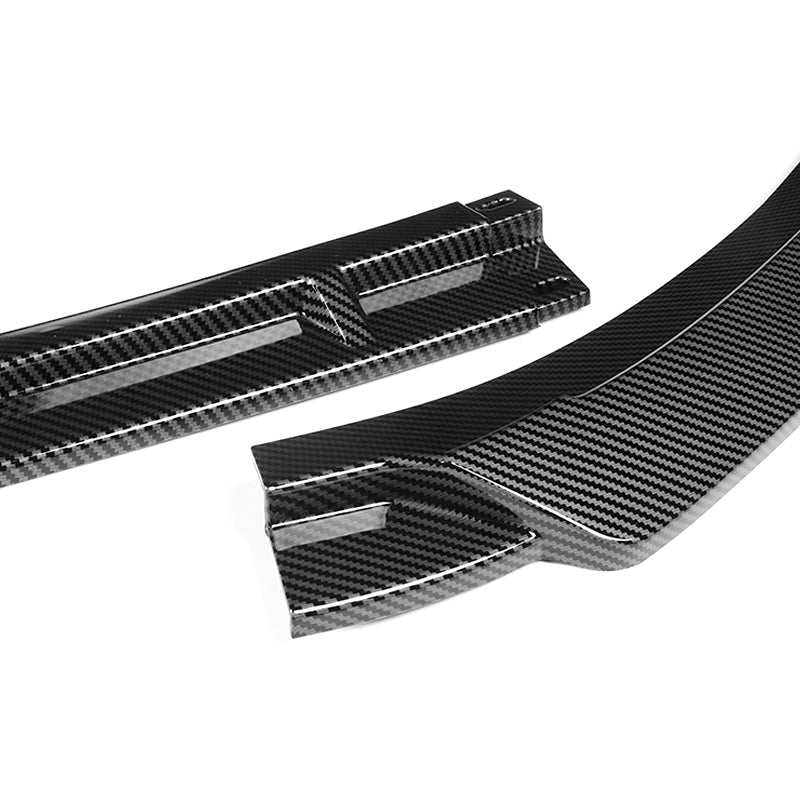 For 2017-2022 Hyundai IONIQ STP-Style Real Carbon Fiber 3-Piece Front Bumper Body Spoiler Splitter Lip Kit with Windshield Banner Combo - Image 5