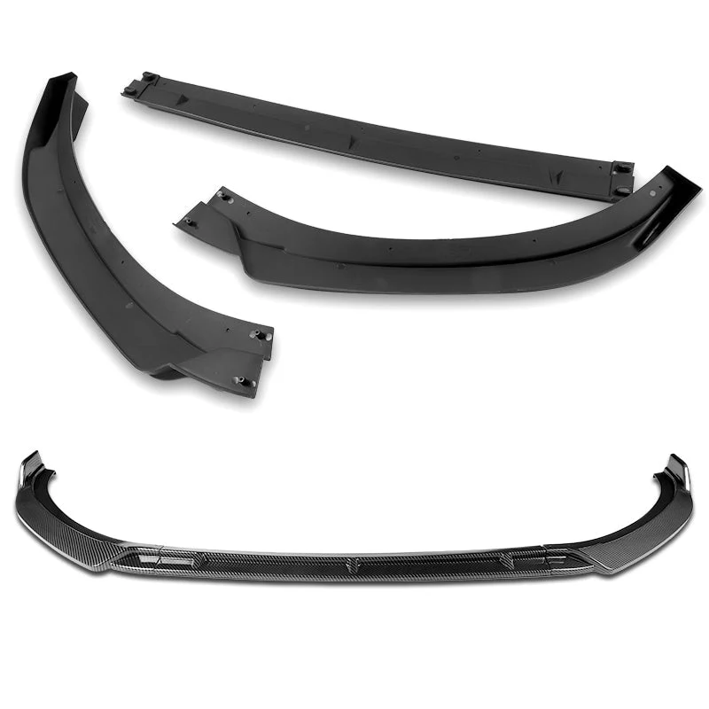 For 2017-2022 Hyundai IONIQ STP-Style Real Carbon Fiber 3-Piece Front Bumper Body Spoiler Splitter Lip Kit with Windshield Banner Combo - Image 6