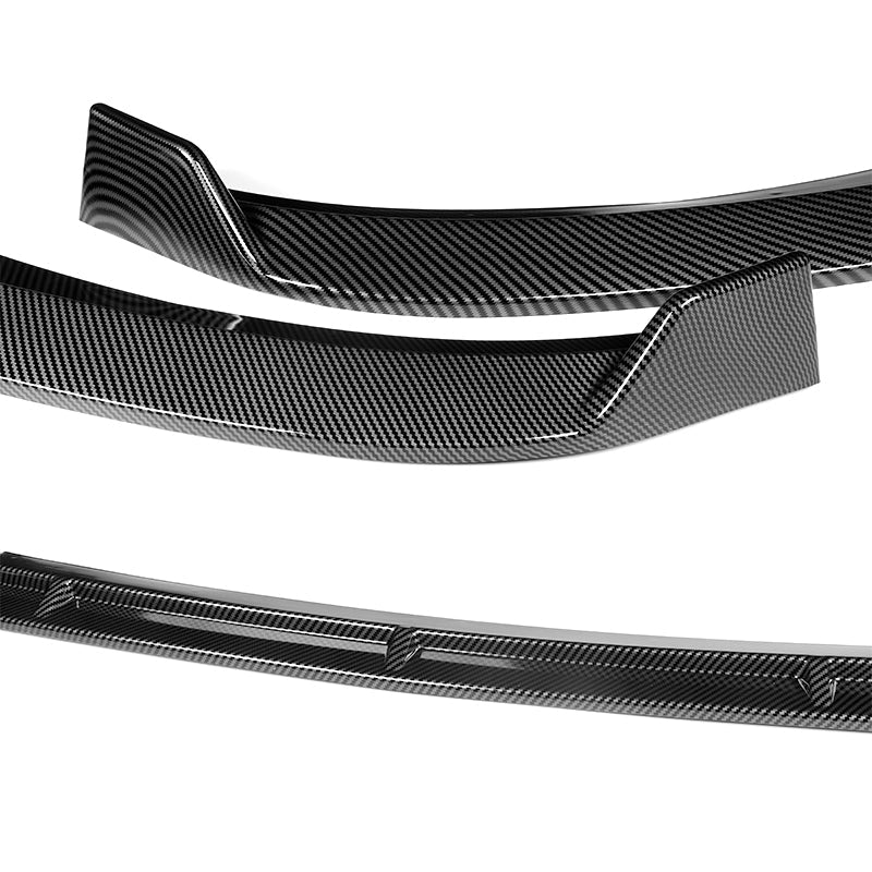 For 2017-2022 Hyundai IONIQ STP-Style Real Carbon Fiber 3-Piece Front Bumper Body Spoiler Splitter Lip Kit with Windshield Banner Combo - Image 8