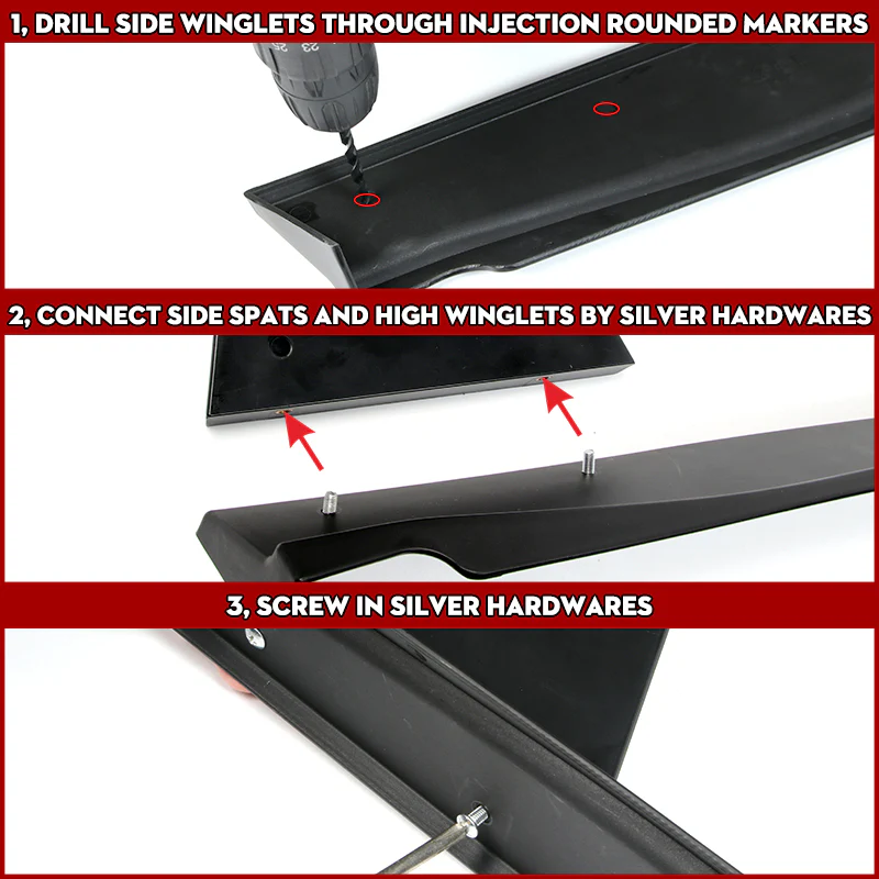 For 2018-2023 Kia Stinger Rear Bumper Diffuser Spoiler Lip W / LED Light - Image 6