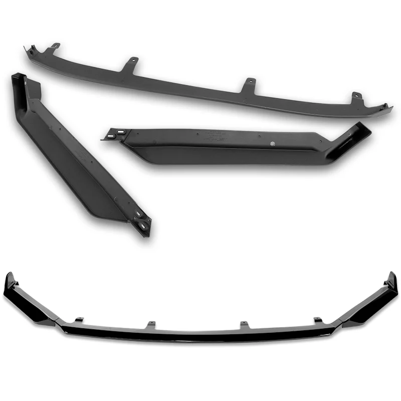 For 2021-2025 Lexus IS300 IS350 Base V-Style 3-PCS Painted Black Front Bumper Lip - Image 4