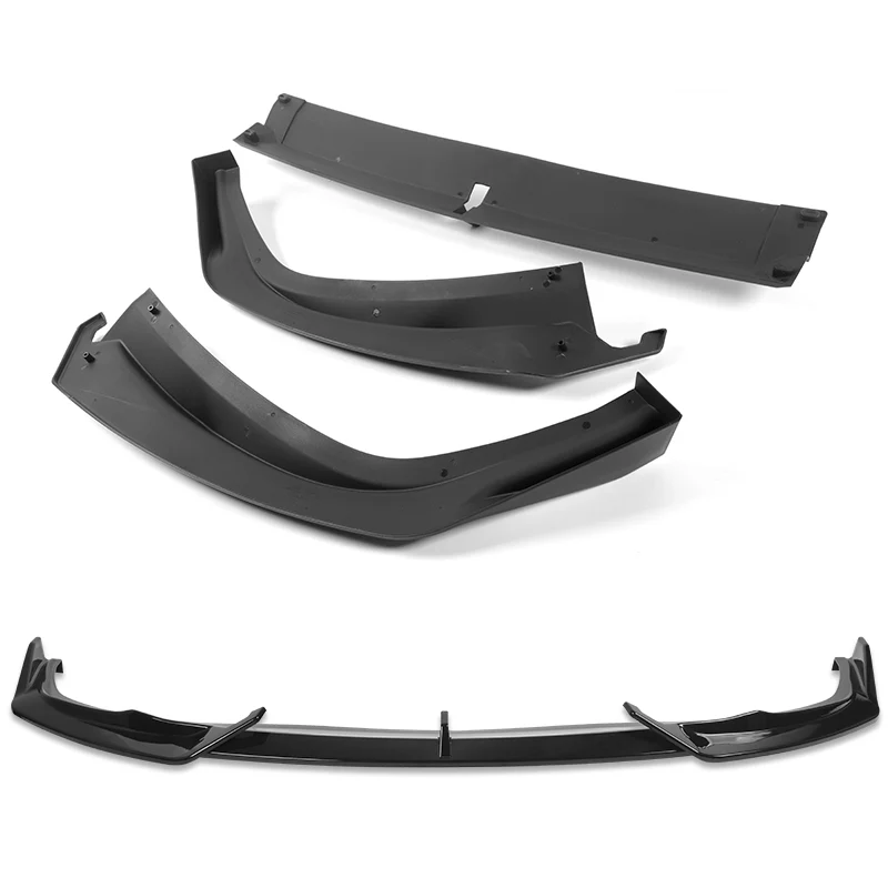 For 2023-2025 BMW 3-Series G20 M-Sport GT-Style Painted Black Front Bumper Body Splitter Spoiler Lip 3PCS - Image 4