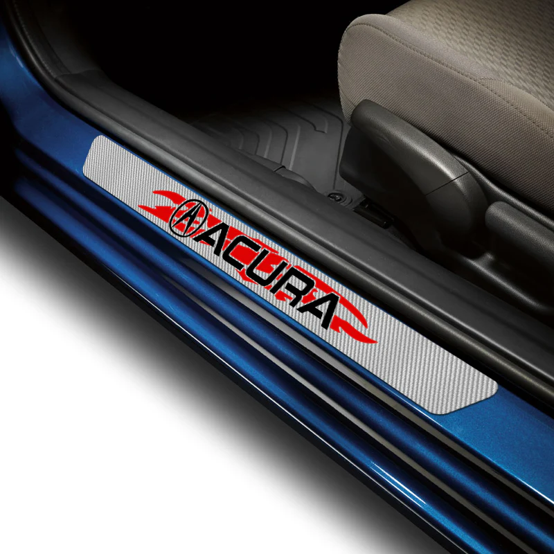 For Acura Carbon Fiber Car Door Scuff Sill Cover Panel Step Protector 4PCS Set - Image 7