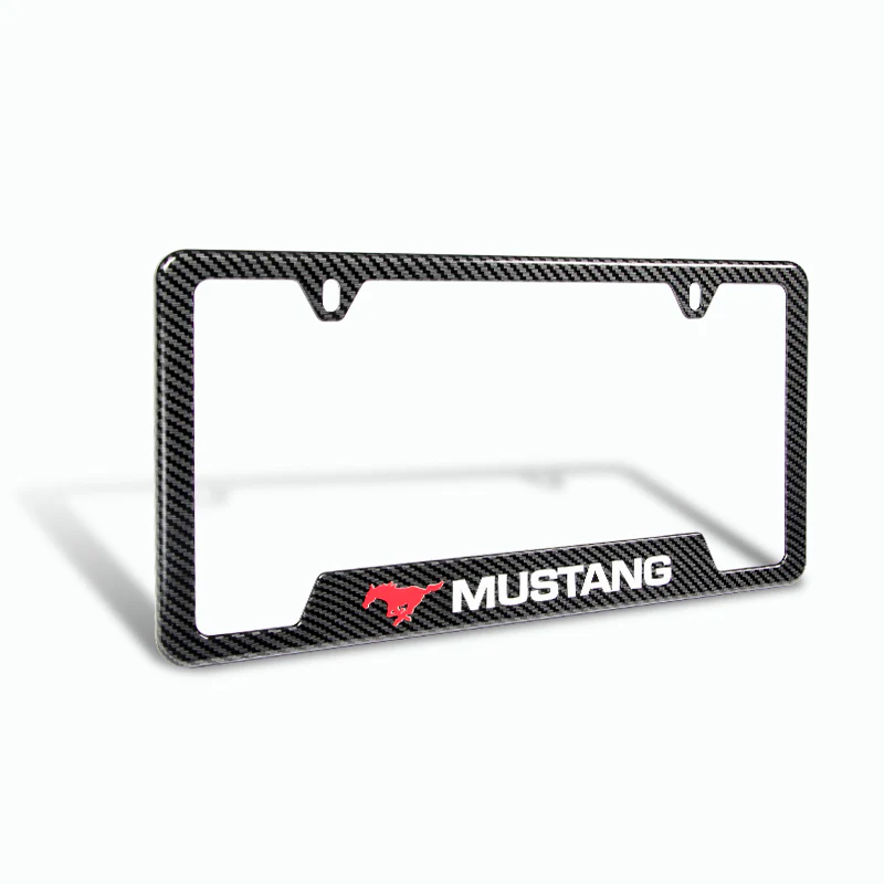 For FORD MUSTANG Carbon Fiber Look License Plate Frame ABS X1 - Image 6