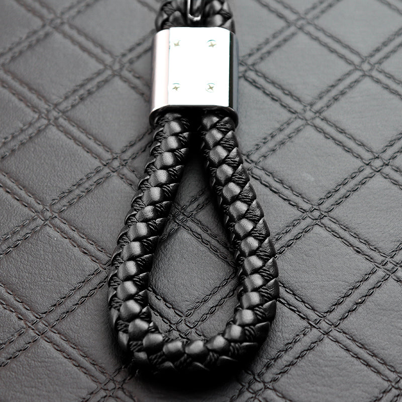 Honda Black BV Style Calf Leather Keychain (Red H) - Image 6