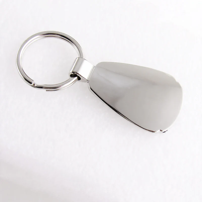 For Honda Type R Authentic Metal Chrome Black Tear Drop Key Chain Ring Fob - Image 2