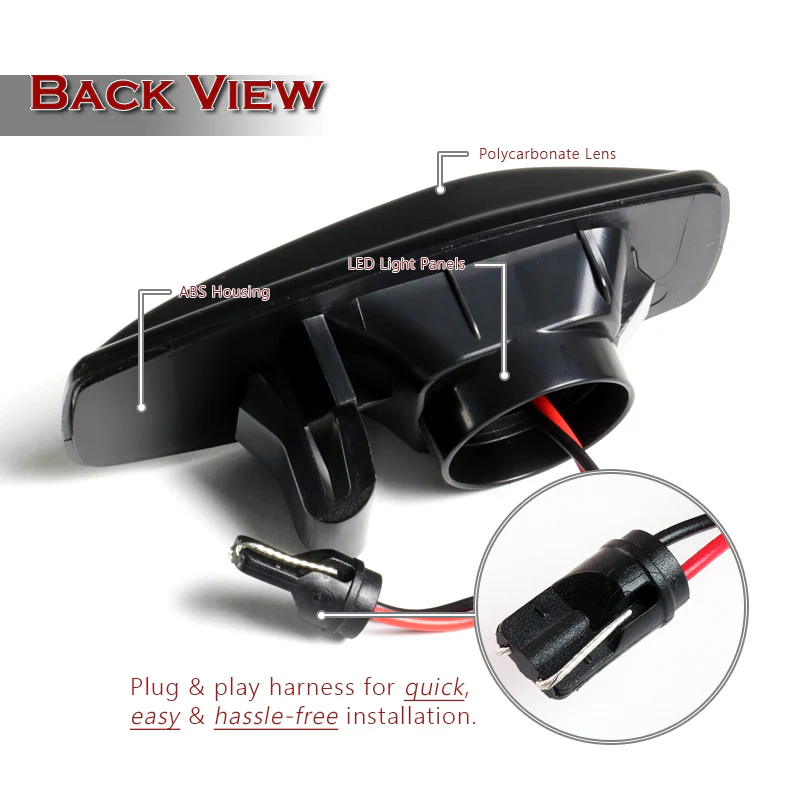 For Hyundai Tucson Tiburon Sonata Smoke Sequential LED Signal Side Marker Lights - Image 3