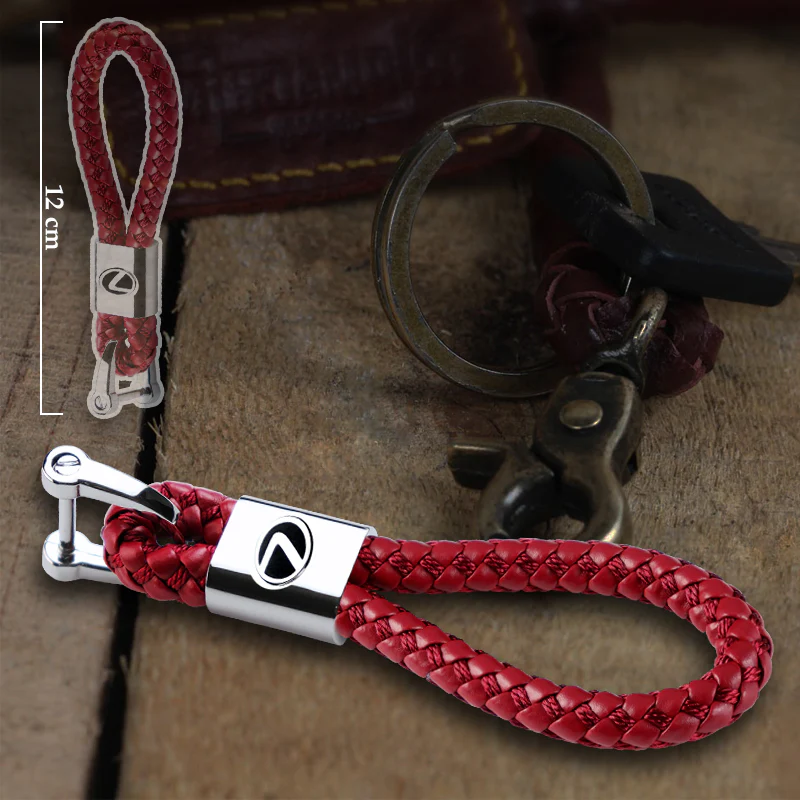 Lexus Red BV Style Calf Leather Keychain - Image 3