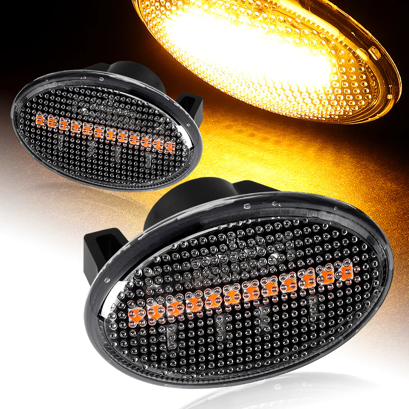 For Mercedes Metris Vito V-Class Van W639 W447 Clear Lens Yellow LED Side Marker Light with Leather Keychain