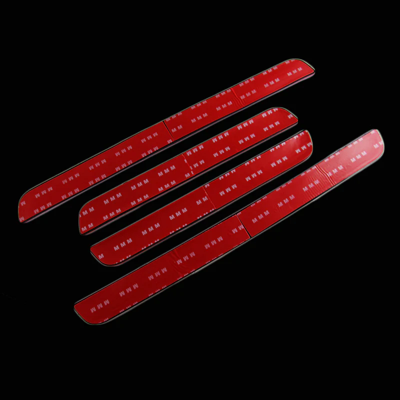 For Mitsubishi Blue/Black Rubber Car Door Scuff Sill Cover Panel Step Protector - Image 4
