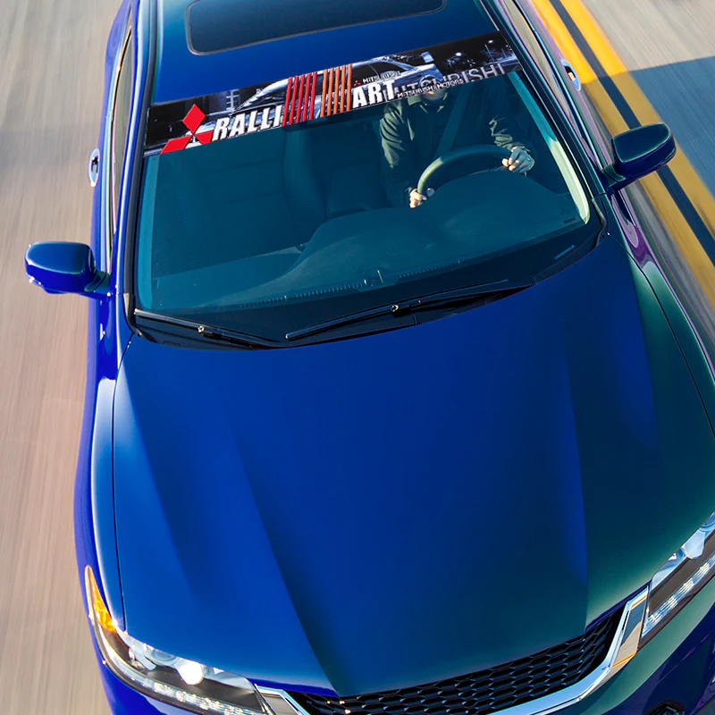 For MITSUBISHI RALLIART EVO ECLIPSE Car Window Windshield Vinyl Banner Decal Sticker - Image 3