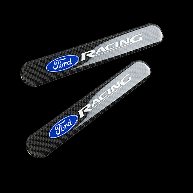 Ford Racing Carbon Fiber Car Door Rear Trunk Side Fenders Bumper Badge Scratch Guard Sticker New 2 pcs - Image 2