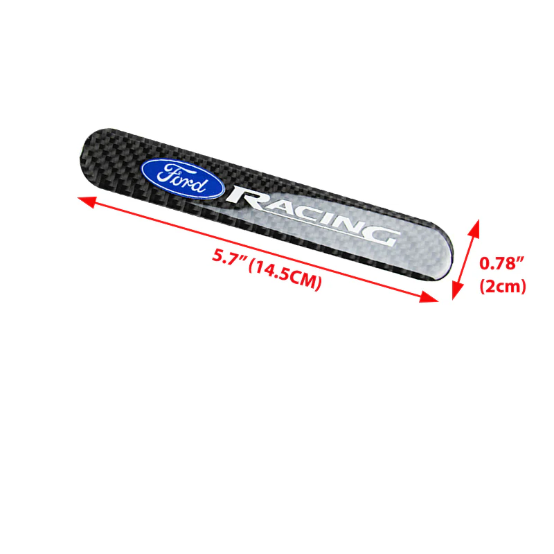 Ford Racing Carbon Fiber Car Door Rear Trunk Side Fenders Bumper Badge Scratch Guard Sticker New 2 pcs - Image 3