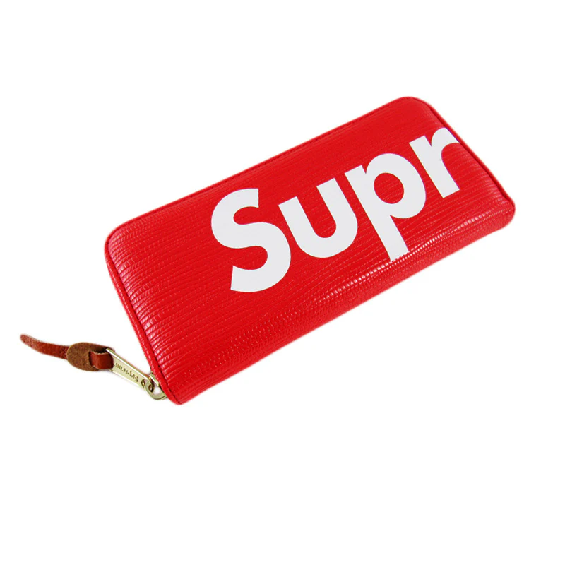 High Quality Leather Supreme3M Wallet - Red