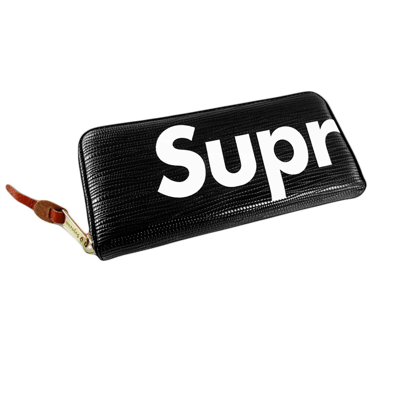 High Quality Leather Supreme3M Wallet - Black