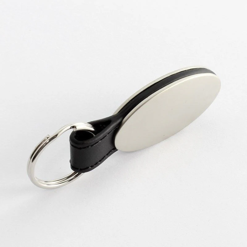 Honda Accord Logo Black Oval Leather Chrome Key Fob Keyring Keychain Lanyard JDM - Image 3