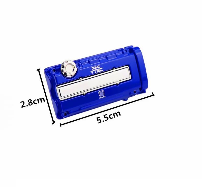 Honda Stainless Steel VTEC Valve Cover Blue Car Vent Clip Air Freshener Kit - Lemon Scent - Image 4