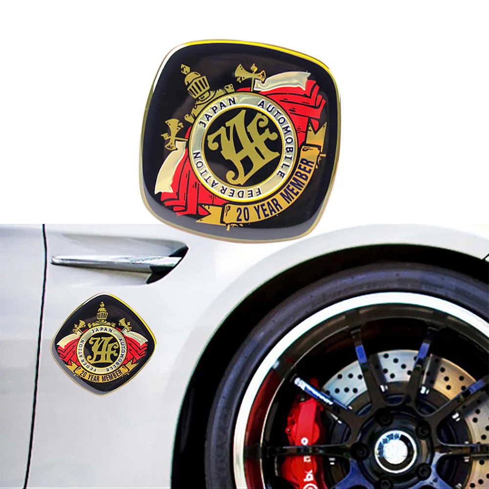 JAF Japan Automobile Federation 20 Year Member JDM Logo Emblem Badge Decal Sticker - Image 3