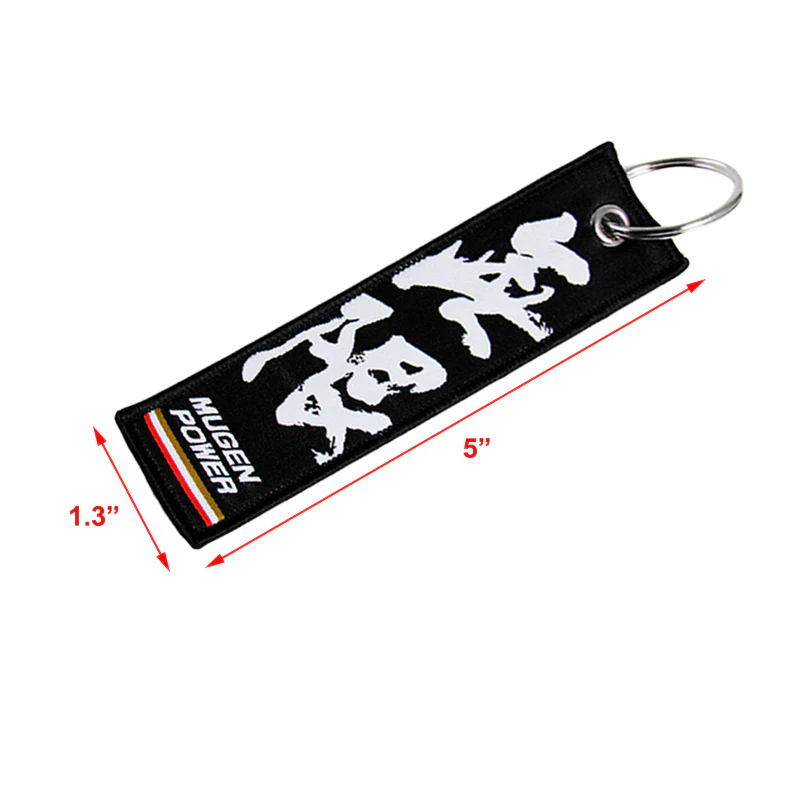 JDM MUGEN POWER DOUBLE SIDE FRONT AND REAR Racing Cell Holders Keychain X2 - Image 3