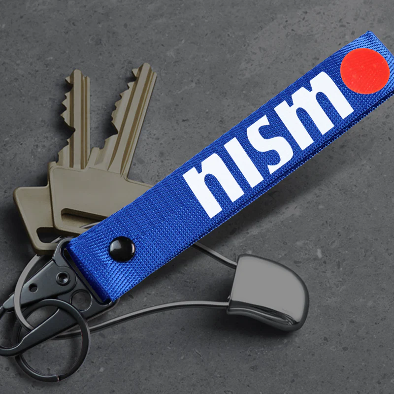 Nissan Nismo Blue Keychain with Metal Key Ring