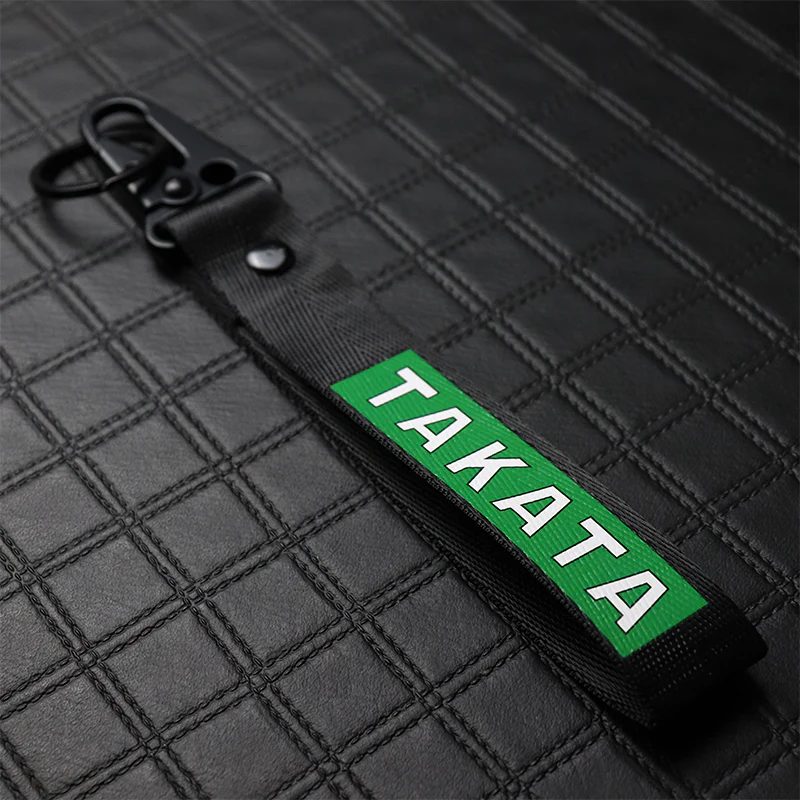 Takata Black Keychain with Metal Key Ring - Image 2