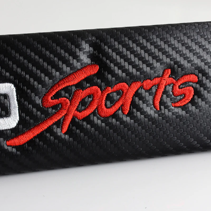 JDM TRD Sports Racing Carbon Fiber Look Embroidery Seat Belt Cover Shoulder Pads 2pcs with TRD Keychain - Image 8