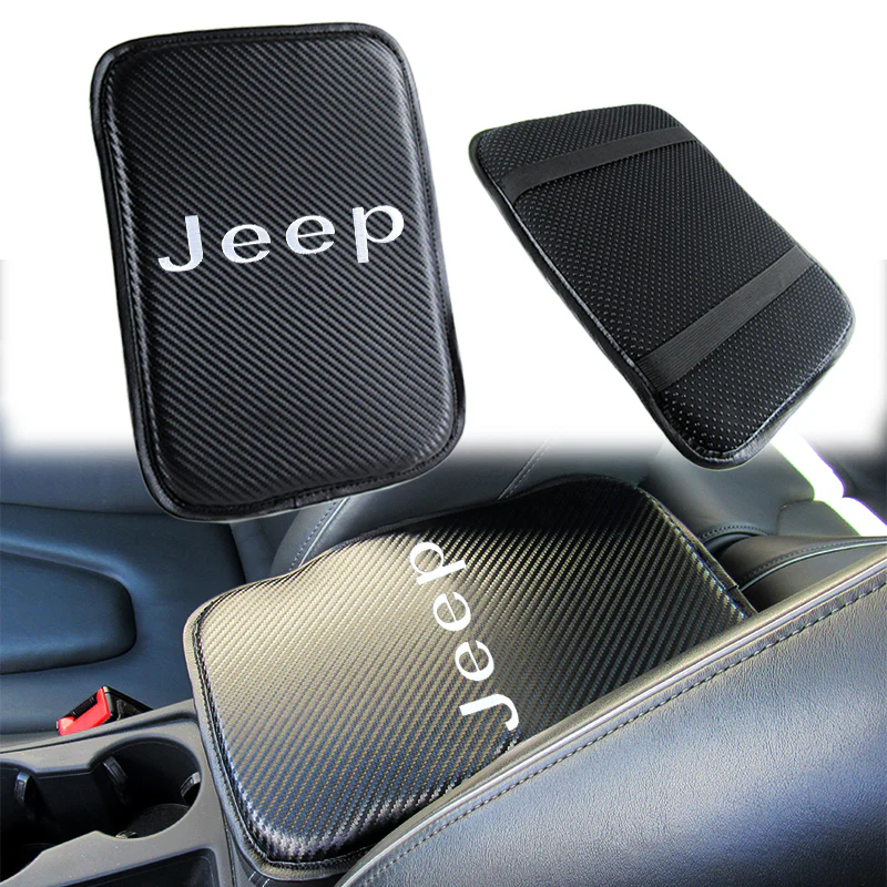 Jeep Carbon Fiber Look Embroidered Armrest Cushion - Image 5