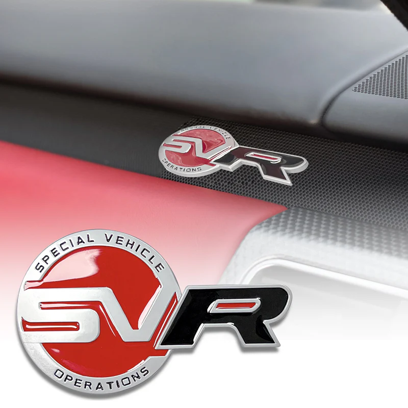 Land Rover Range Rover Set Red Black Badge Emblem Deck Lid Trunk Rear Decal with Car Front Bumper Grille Badge LED Light Universal - Image 12