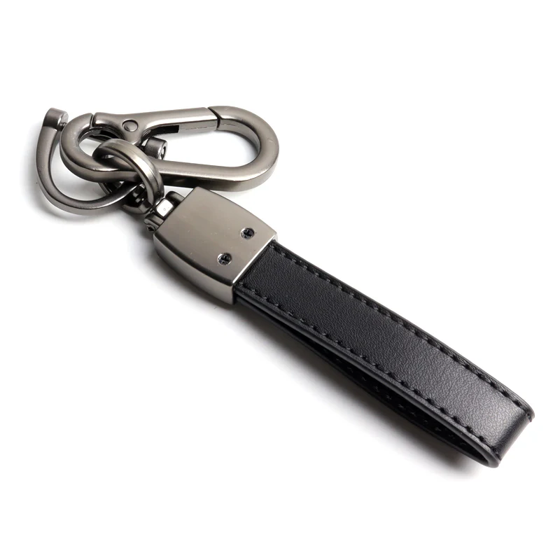 LANDROVER Universal Black 3D Logo Leather Metal Gift Decor Quick Release Lanyard Keychain - Image 3