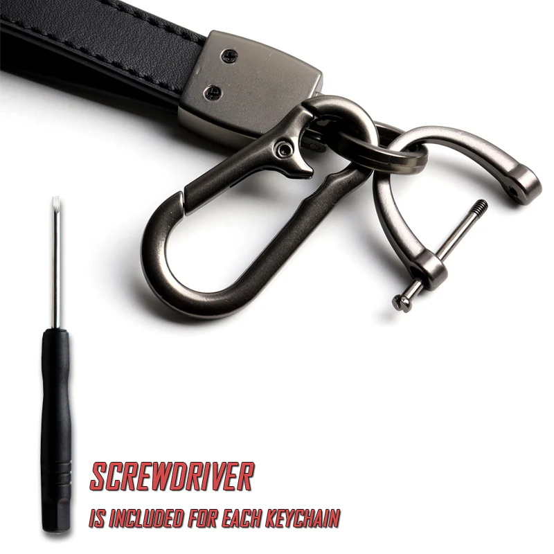LANDROVER Universal Black 3D Logo Leather Metal Gift Decor Quick Release Lanyard Keychain - Image 8