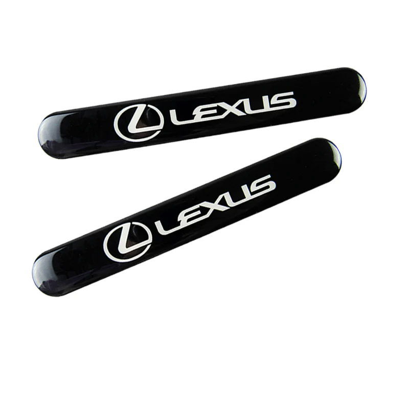 Lexus Black Car Door Rear Trunk Side Fenders Bumper Badge Scratch Guard Sticker New 2 pcs - Image 5