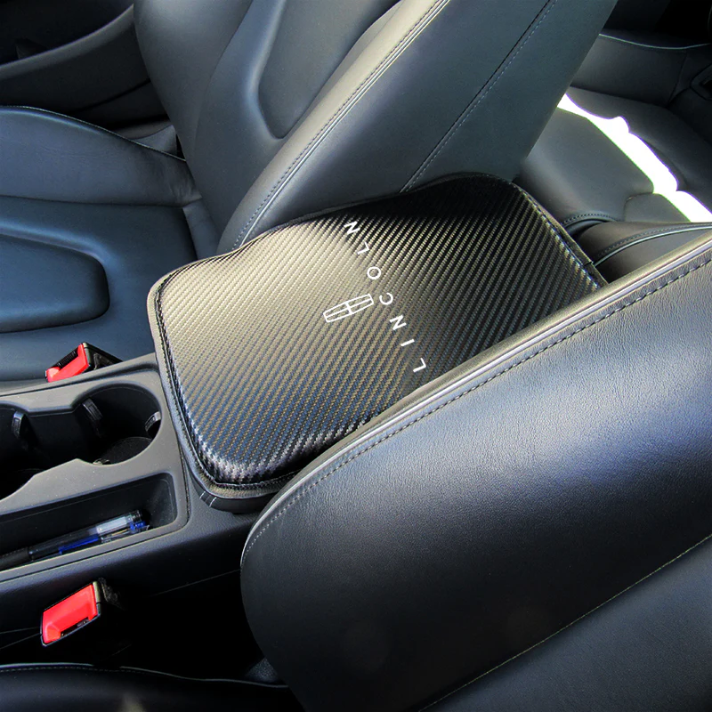 Lincoln Carbon Fiber Look Embroidered Armrest Cushion - Image 4