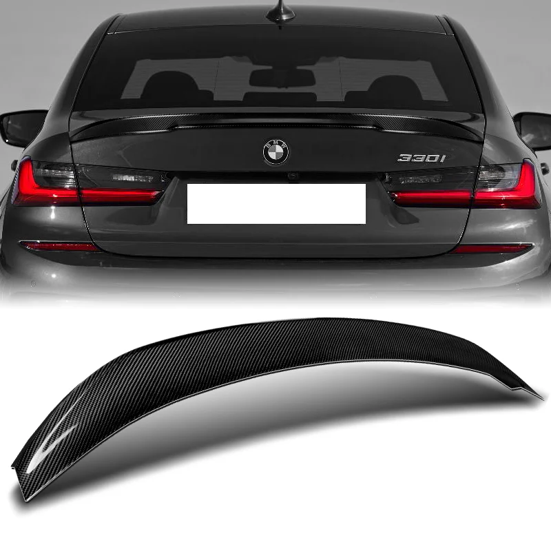 M-Performance Rear Trunk Lip Duckbill Spoiler Wing For 2019-2025 BMW G20 G28 3-Series -Real Carbon Fiber
