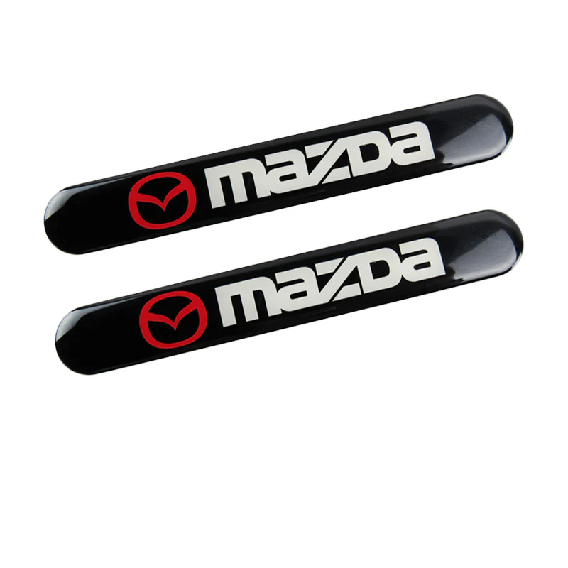 Mazda Black Car Door Rear Trunk Side Fenders Bumper Badge Scratch Guard Sticker New 2 pcs - Image 8