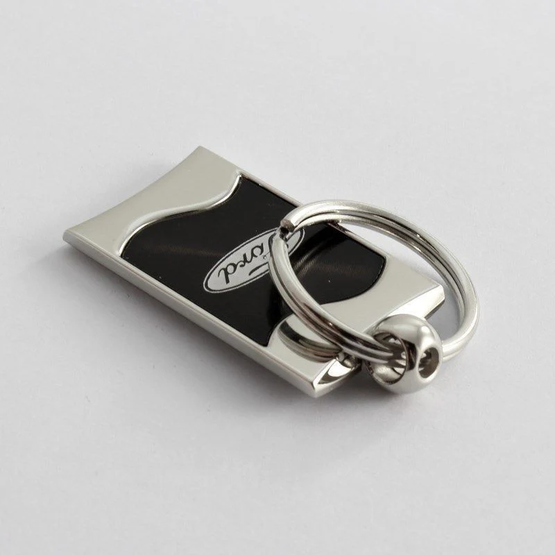 Mazda Black Rectangular Authentic Chrome Key Fob Key ring Keychain Lanyard - Image 9