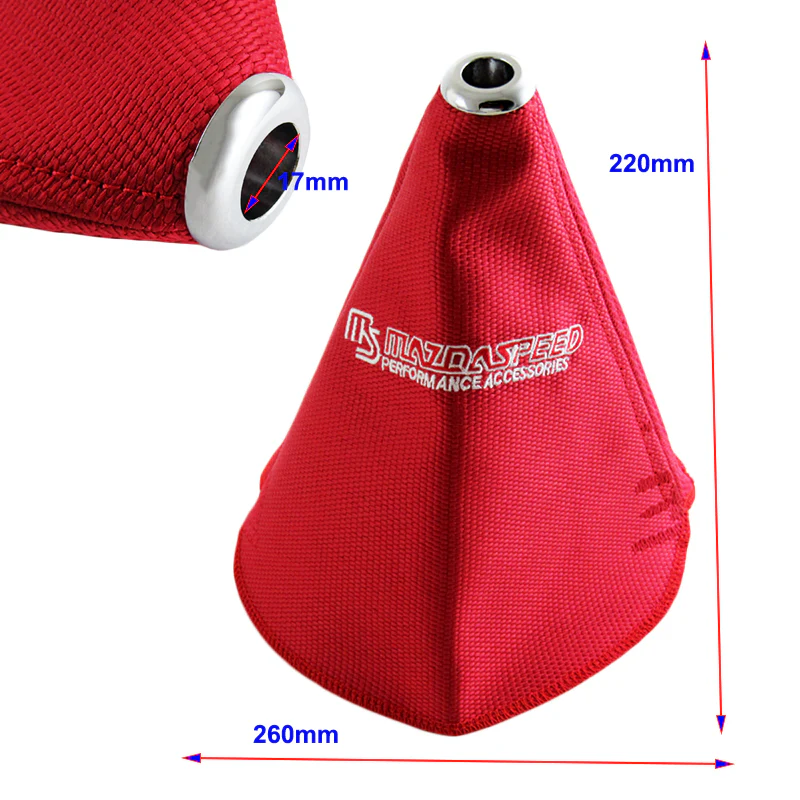 Mazda MazdaSpeed Red Stitched Fabric Shifter Boot Cover