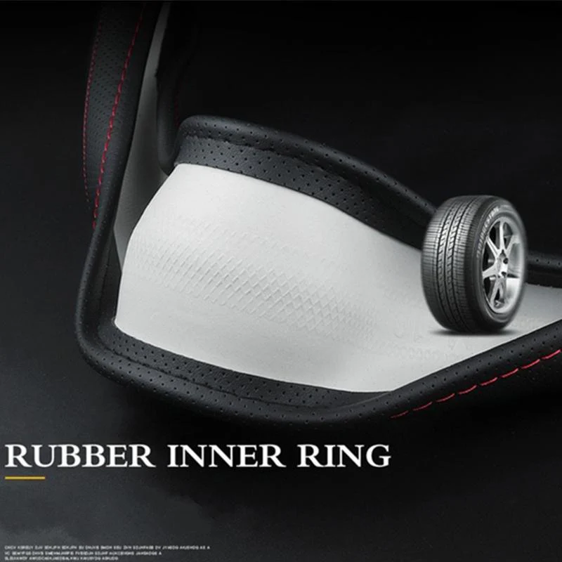 MAZDA MazdaSpeed Set of Car 15" Steering Wheel Cover Quality Leather with Exquisite Clock - Image 7