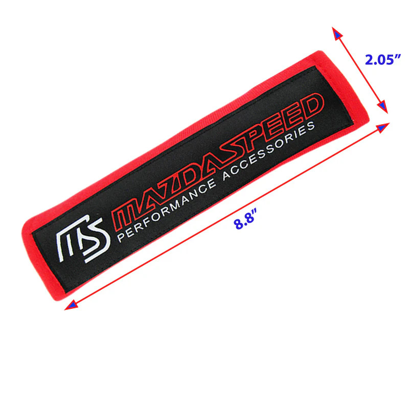 MAZDA SPEED Red Seat Belt Cover X2 - Image 5