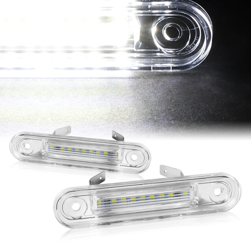 Mercedes-Benz C / E Class W124 W201 W202 White 18-SMD LED License Plate Lights (2pcs)
