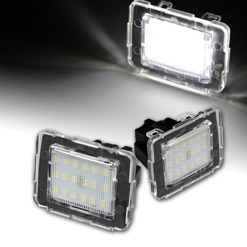 Mercedes-Benz GL / ML / GLK / GLA / GLC / GLE Class White 18-SMD LED License Plate Lights (2pcs)