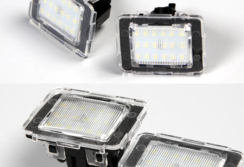 Mercedes-Benz GL / ML / GLK / GLA / GLC / GLE Class White 18-SMD LED License Plate Lights (2pcs) - Image 2