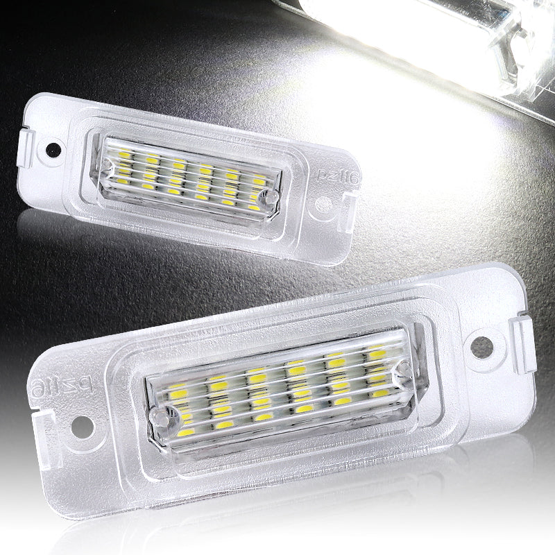 2005-2011 Mercedes-Benz ML-Class W164 White 18-SMD LED License Plate Lights (2pcs)
